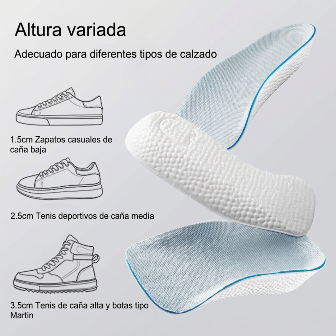Plantillas Elevadoras Invisibles con Soporte Ergonómico