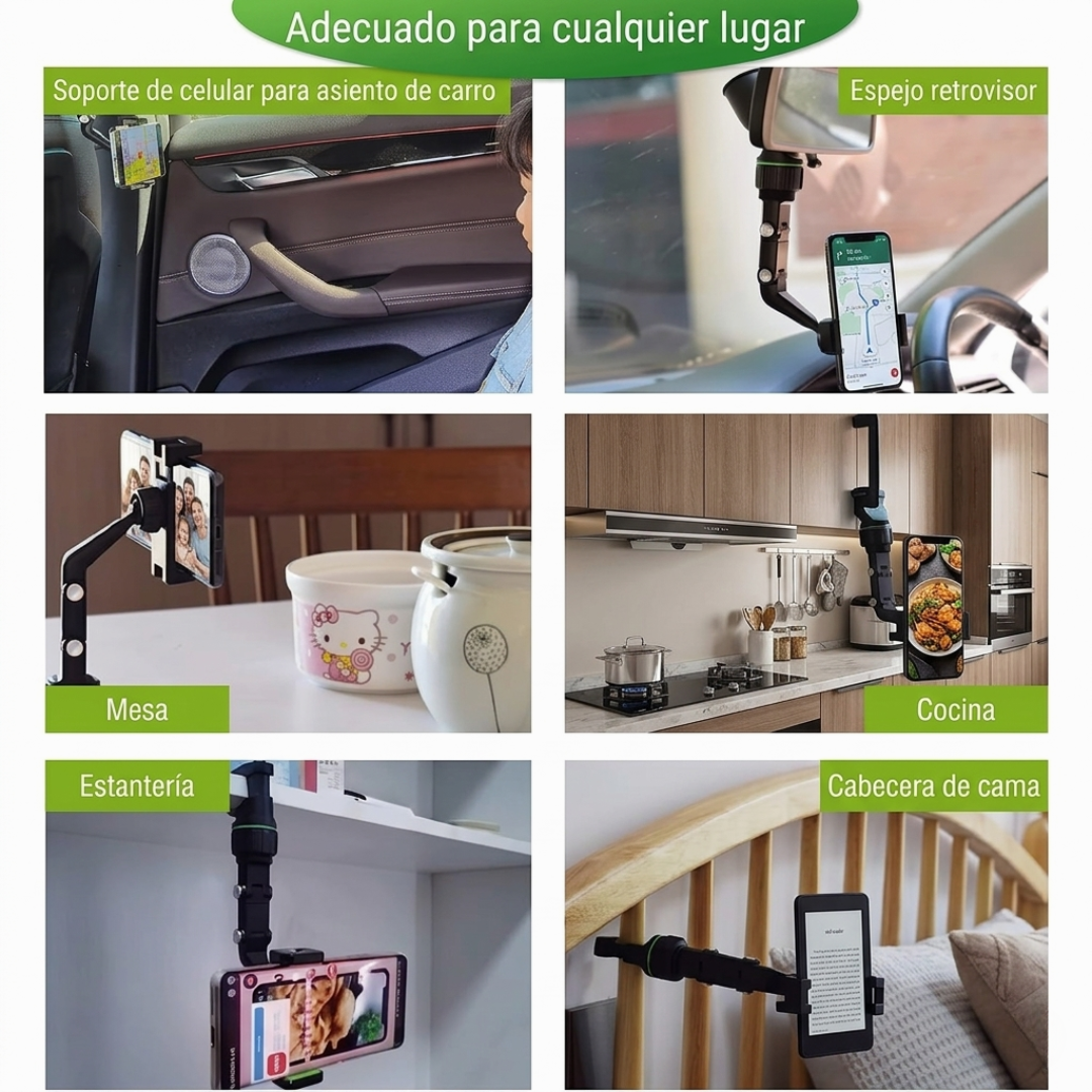Soporte Universal de Celular para Espejo Retrovisor 360°