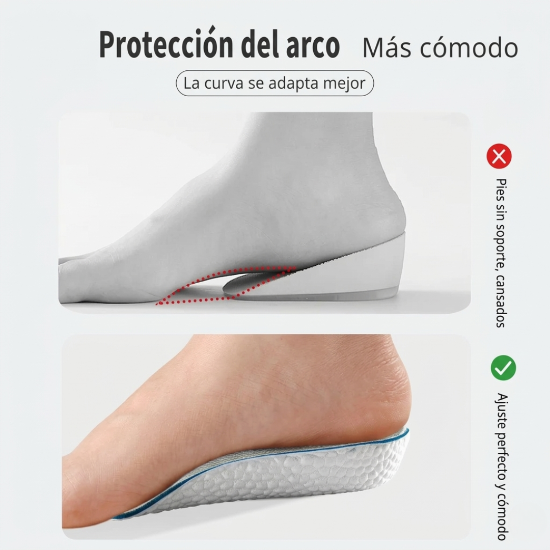 Plantillas Elevadoras Invisibles con Soporte Ergonómico