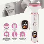 Máquina Depiladora Femenina 5 en 1 Recargable con Visor LED