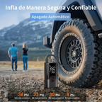 Compresor de Aire Digital Portátil para Llantas 150 PSI