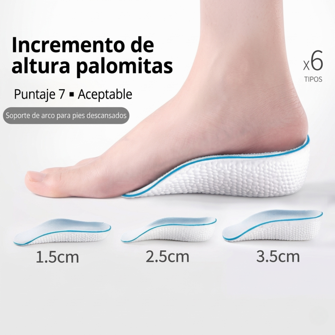 Plantillas Elevadoras Invisibles con Soporte Ergonómico