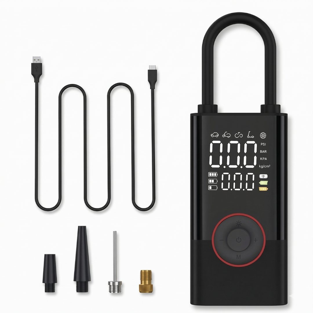 Compresor de Aire Digital Portátil para Llantas 150 PSI